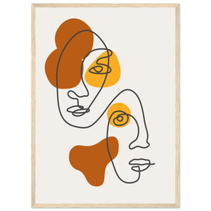 Abstract Faces Minimalist Wall Art - The Trendy Art