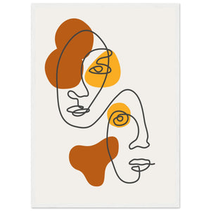 Abstract Faces Minimalist Wall Art - The Trendy Art