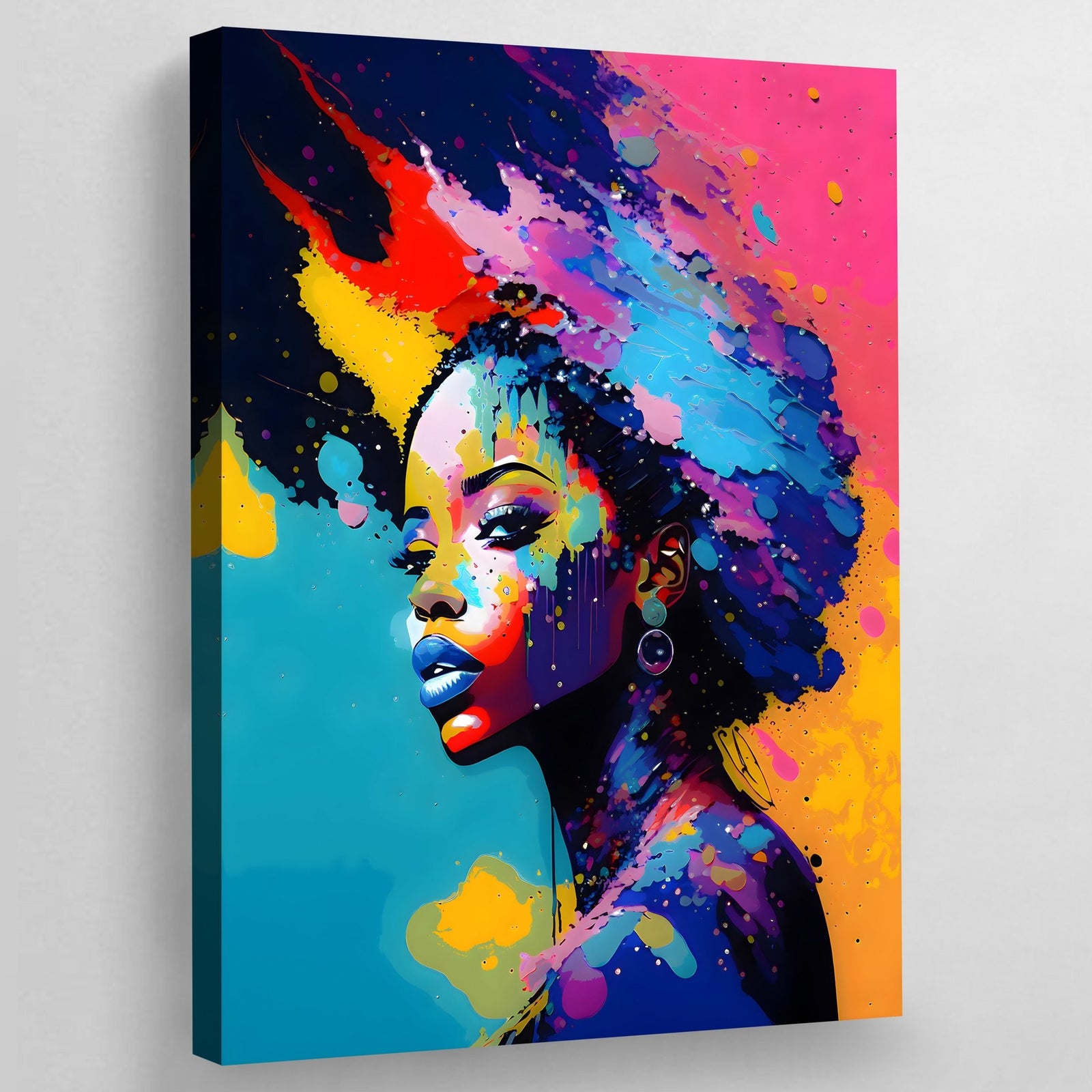 Afro Woman Wall Art - The Trendy Art