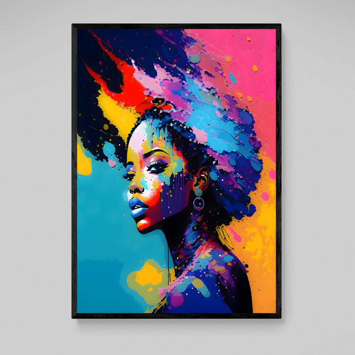 Afro Woman Wall Art - The Trendy Art