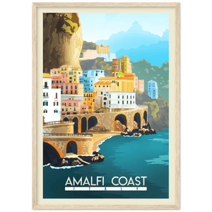 Amalfi Coast Retro Wall Art - The Trendy Art