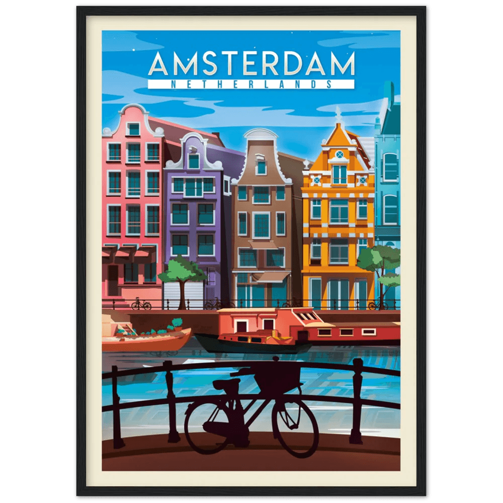 Amsterdam Retro Wall Art - The Trendy Art