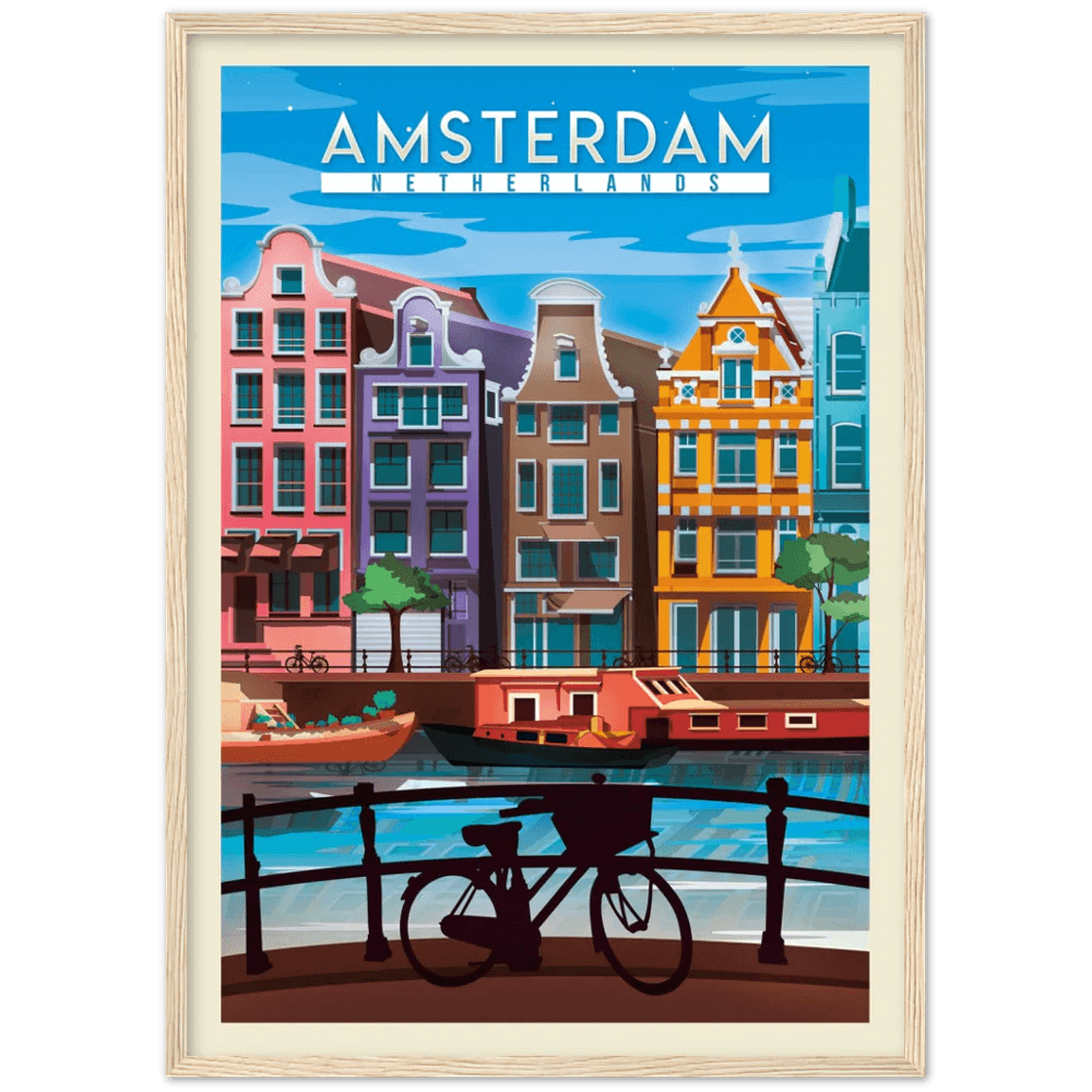 Amsterdam Retro Wall Art - The Trendy Art