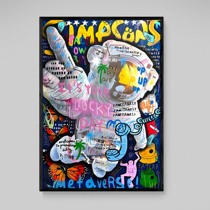 Astronaut Graffiti Wall Art - The Trendy Art