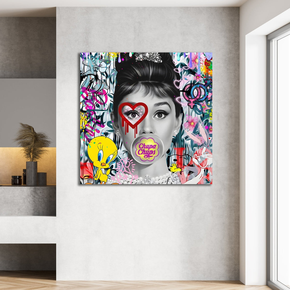 Audrey Hepburn Pop Art Canvas - The Trendy Art