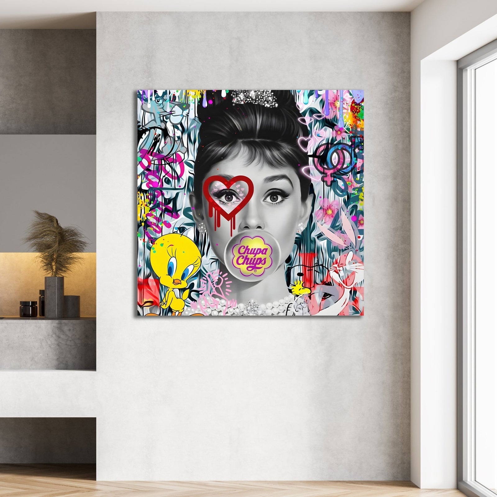 Audrey Hepburn Pop Art Canvas - The Trendy Art