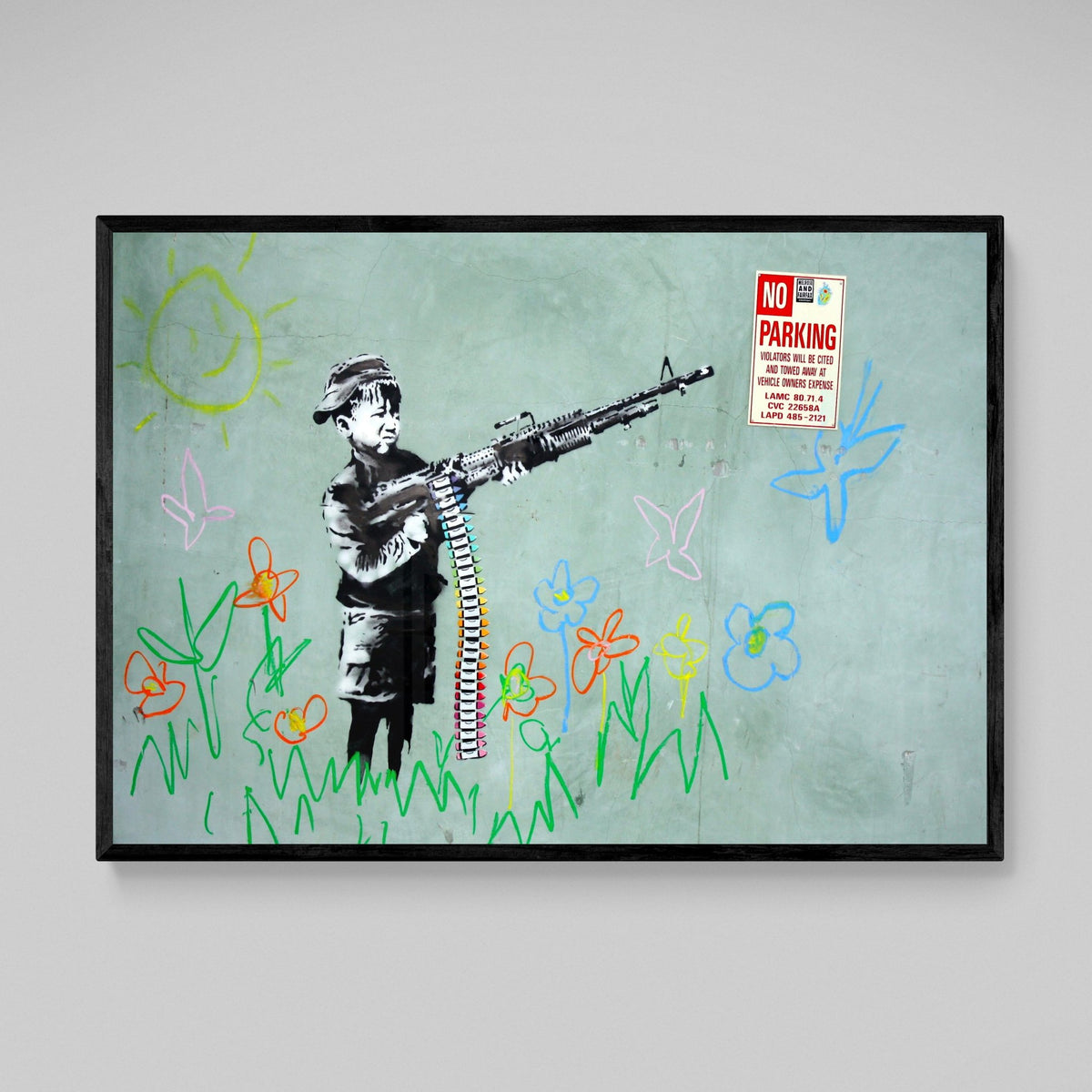 Banksy Boy With Gun - The Trendy Art