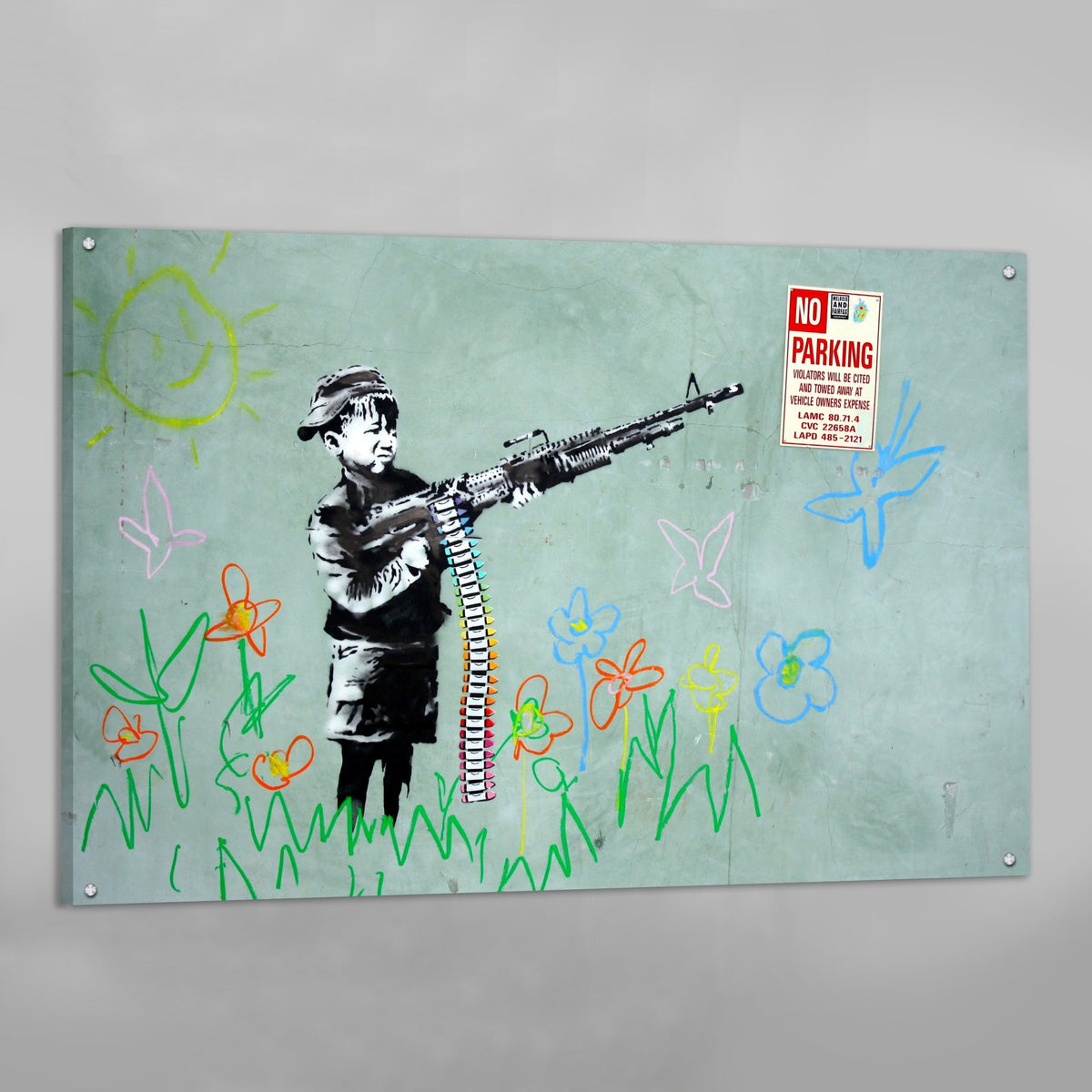Banksy Boy With Gun - The Trendy Art