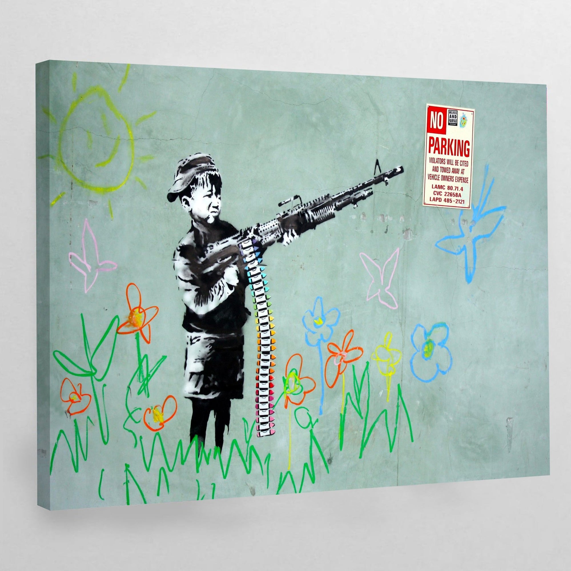 Banksy Boy With Gun - The Trendy Art