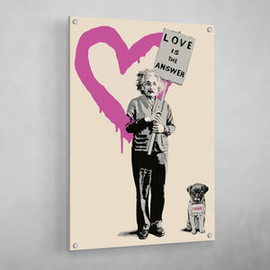 Banksy Einstein Love is the Answer - The Trendy Art