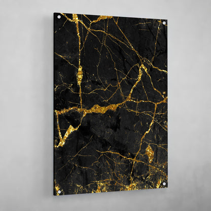 Black and Gold Marble Wall Art - The Trendy Art