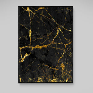 Black and Gold Marble Wall Art - The Trendy Art
