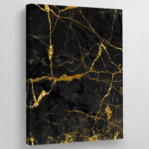 Black and Gold Marble Wall Art - The Trendy Art