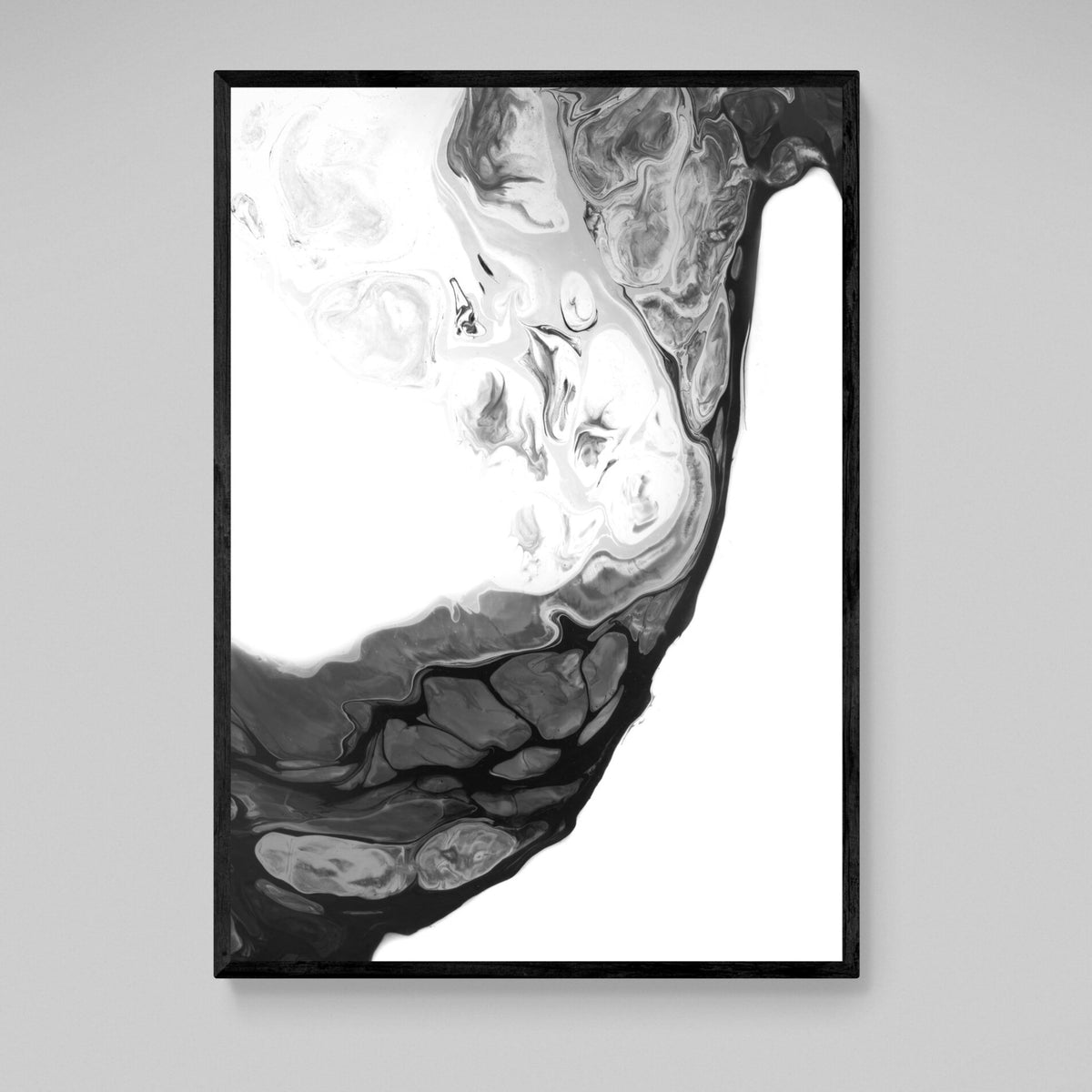 Black and White Marble Wall Art - The Trendy Art