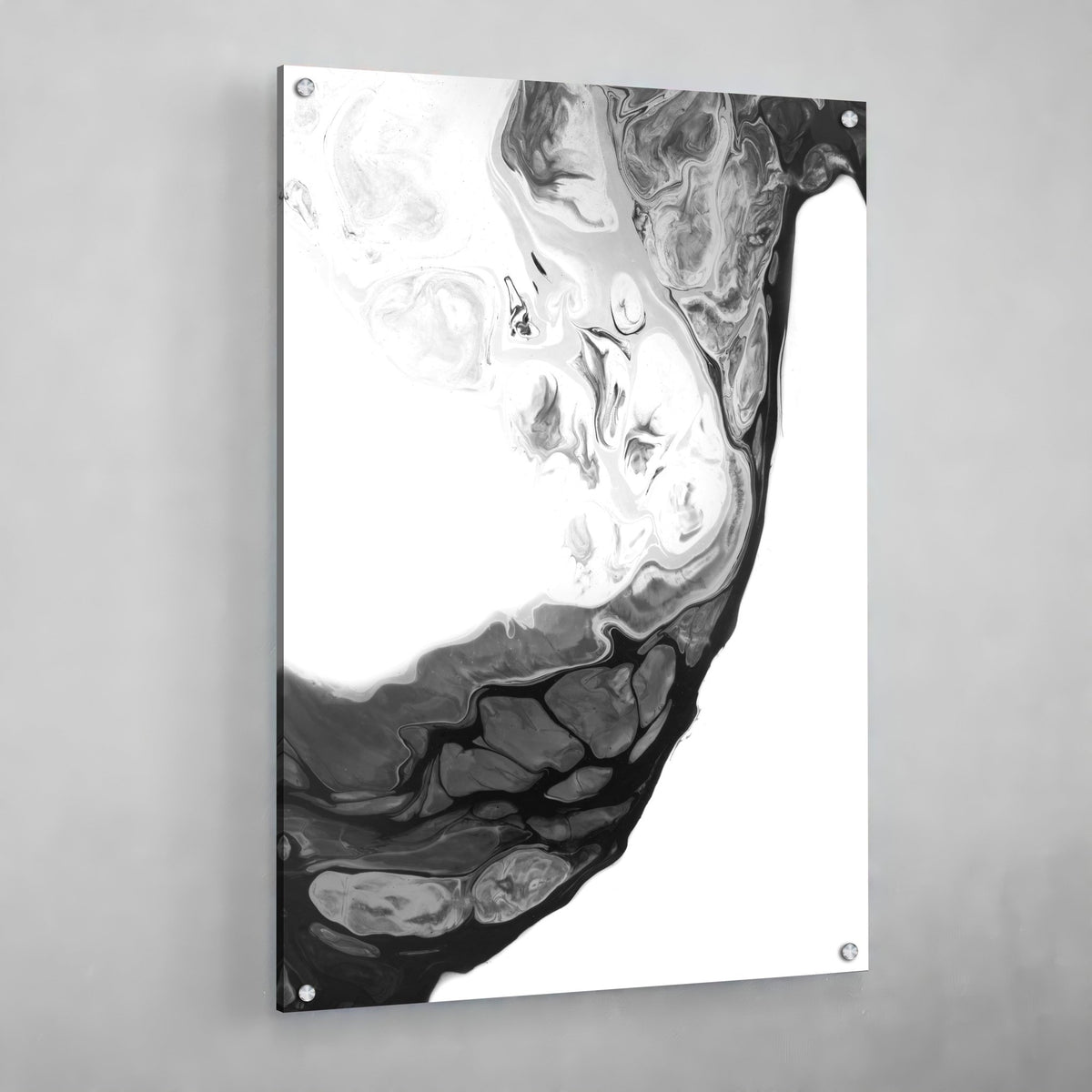 Black and White Marble Wall Art - The Trendy Art