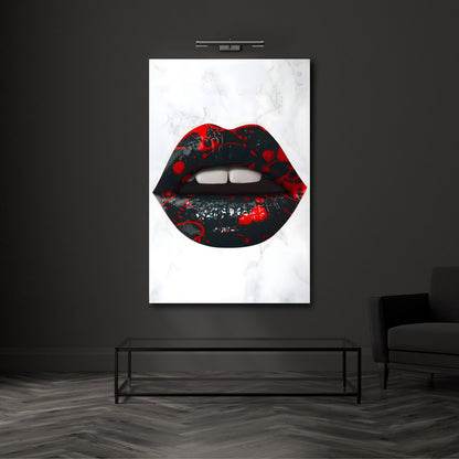 Black Lips Wall Art - The Trendy Art