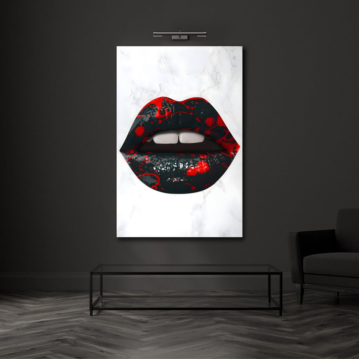 Black Lips Wall Art - The Trendy Art