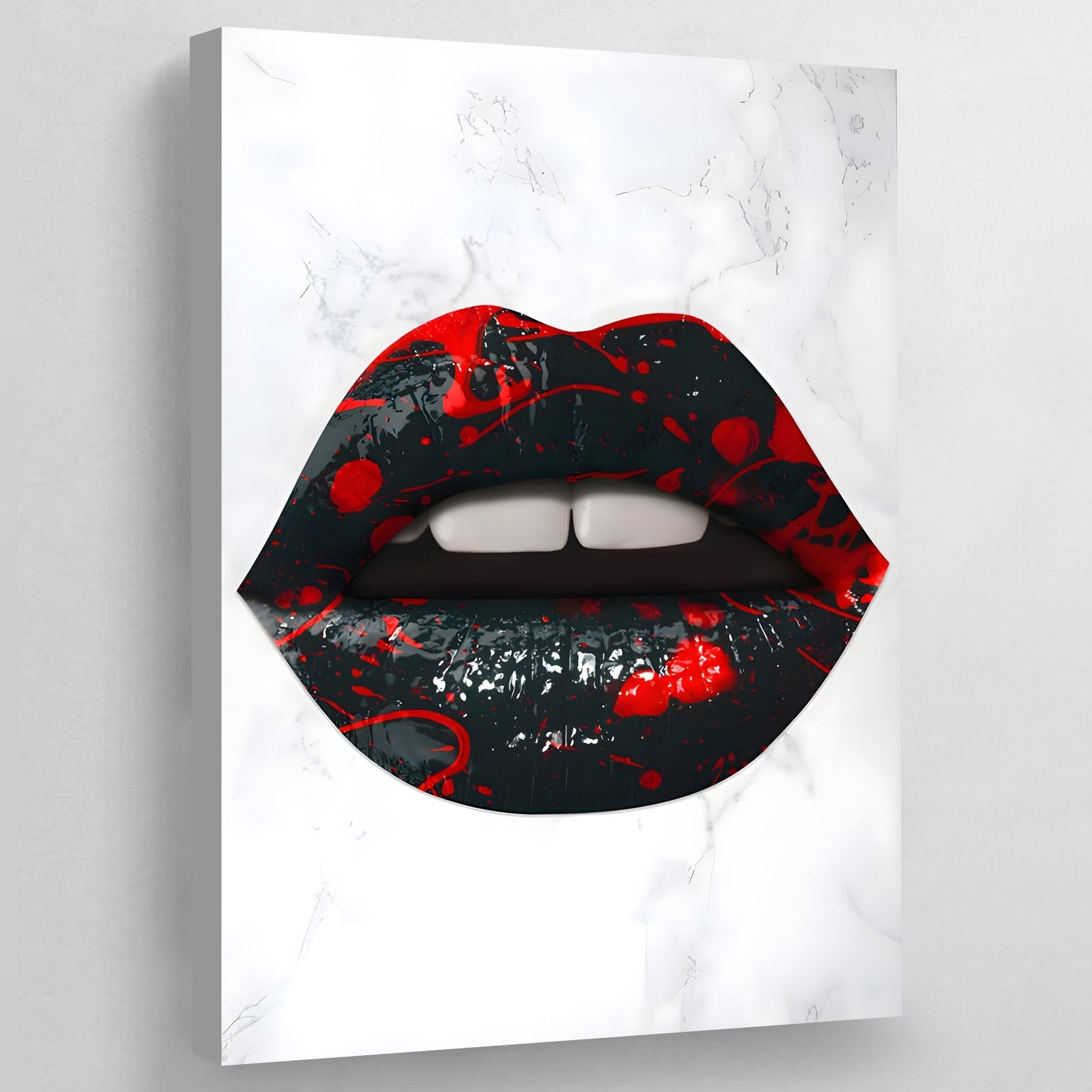 Black Lips Wall Art - The Trendy Art