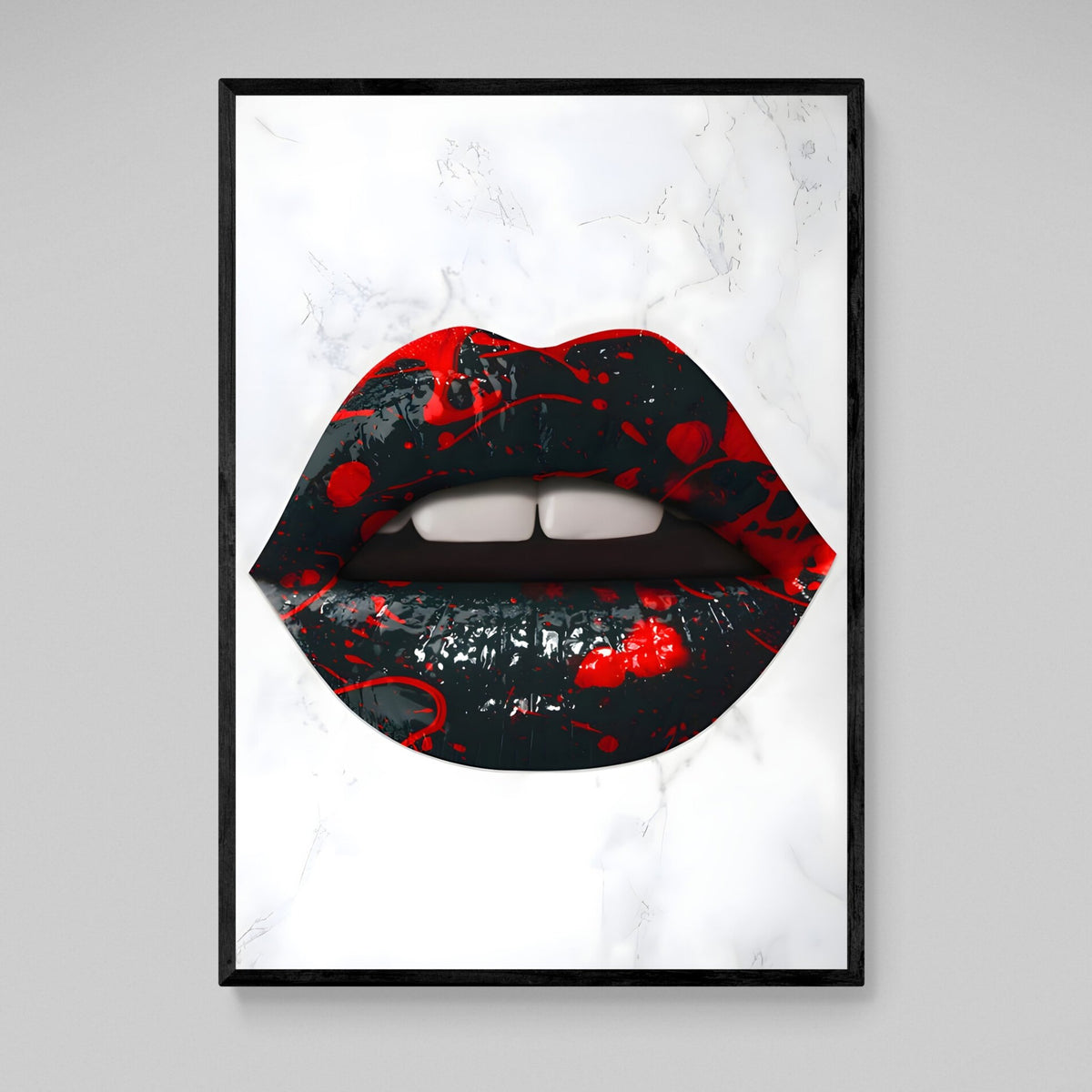 Black Lips Wall Art - The Trendy Art