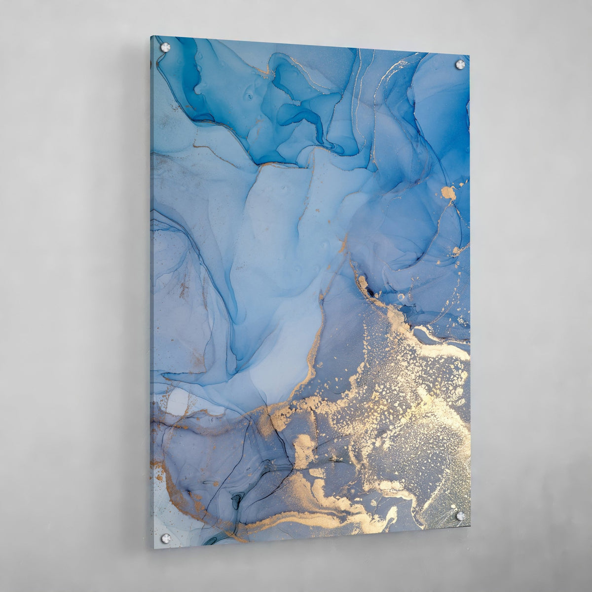 Blue Marble Wall Art - The Trendy Art