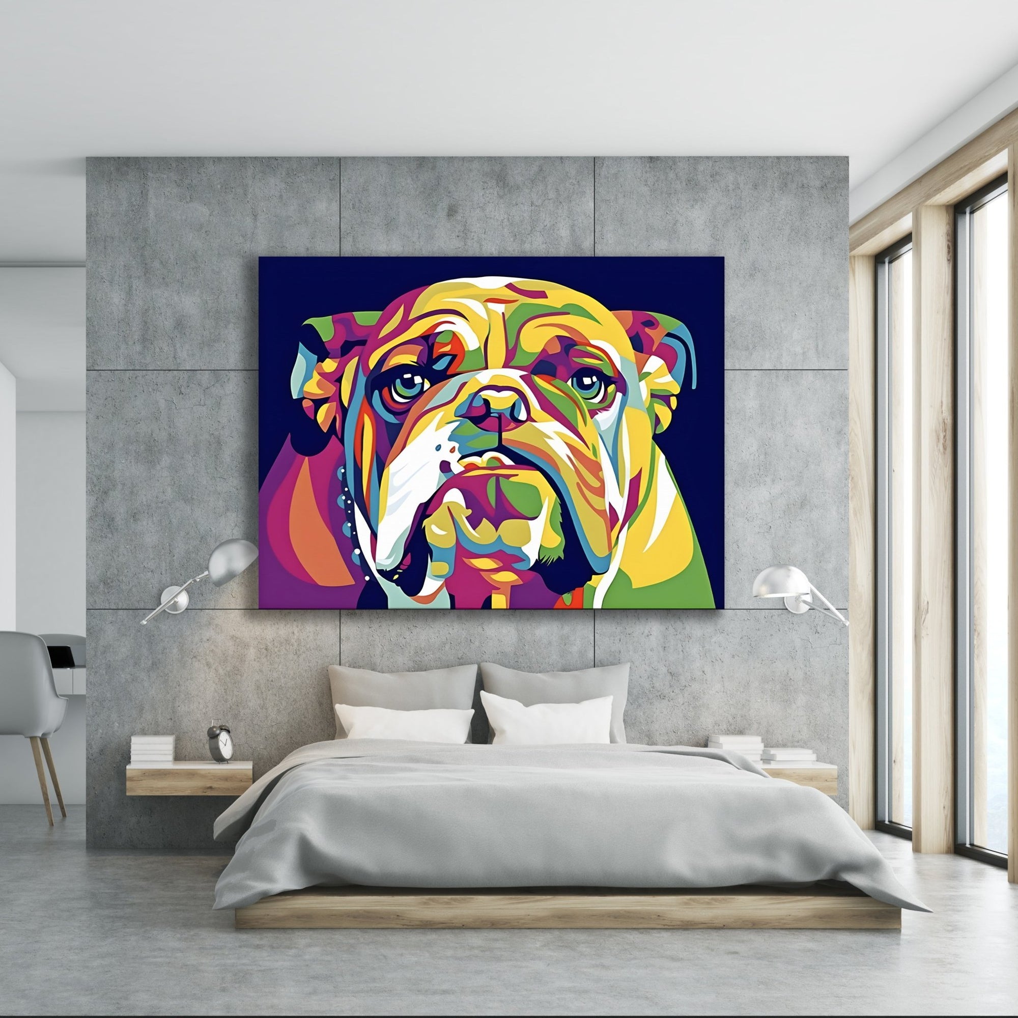Bulldog Pop Art Canvas - The Trendy Art