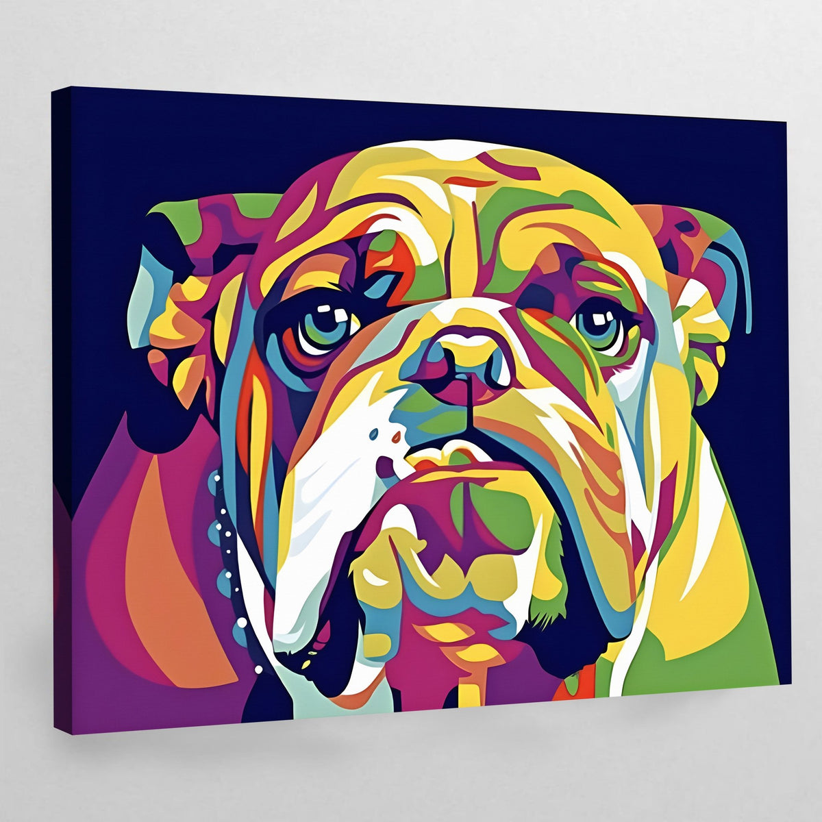 Bulldog Pop Art Canvas - The Trendy Art