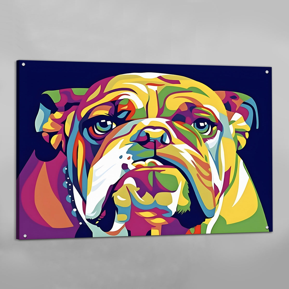 Bulldog Pop Art Canvas - The Trendy Art