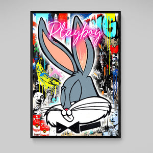 Bunny Graffiti Wall Art - The Trendy Art