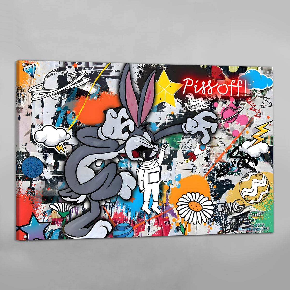 Bunny Pop Art Canvas - The Trendy Art