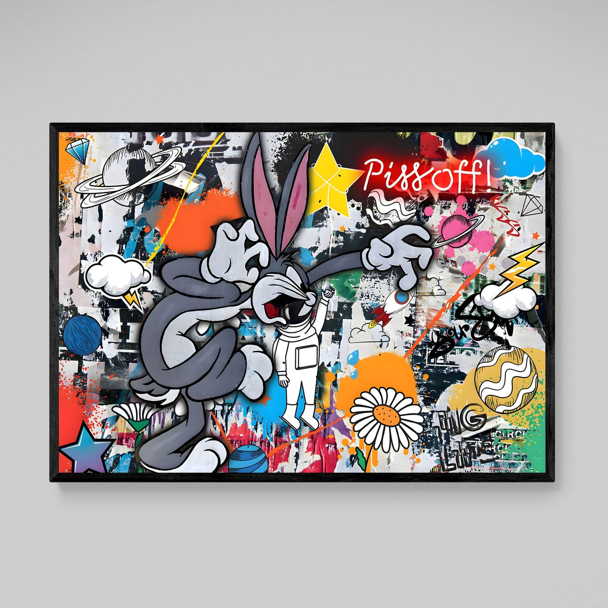 Bunny Pop Art Canvas - The Trendy Art