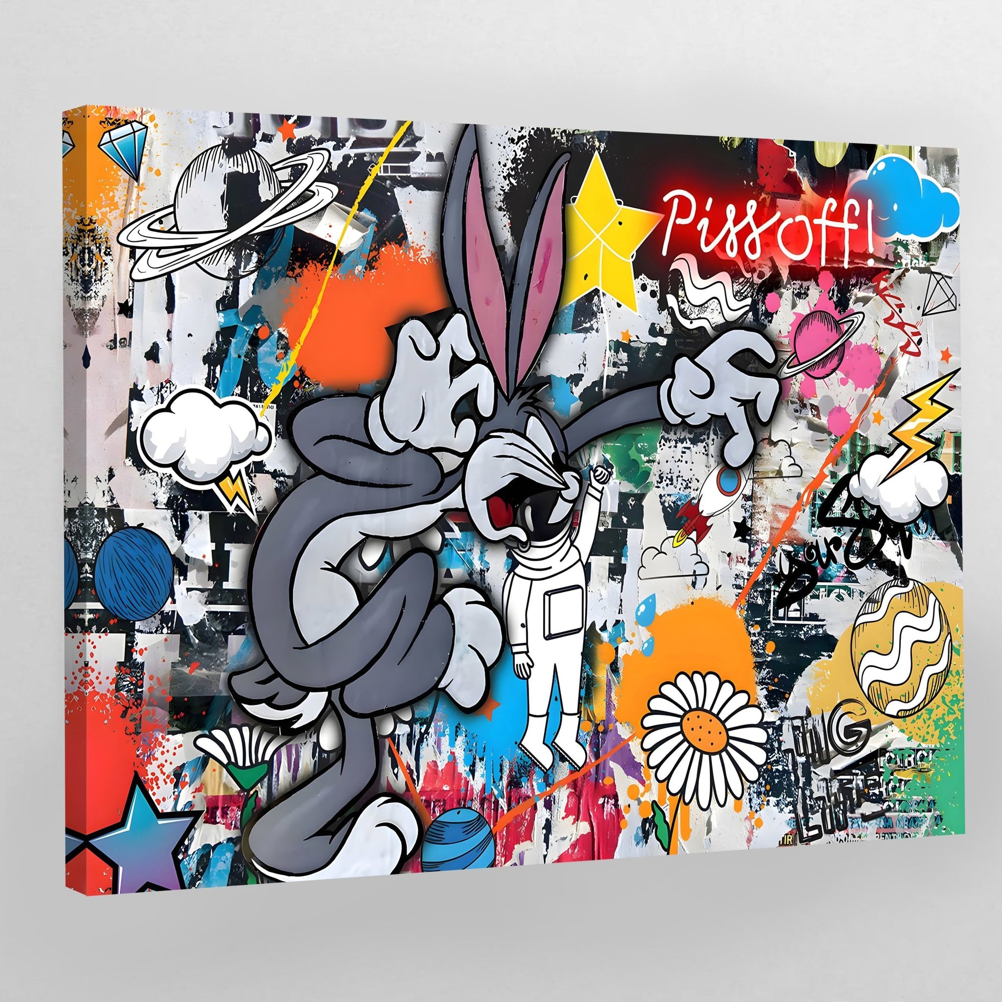 Bunny Pop Art Canvas - The Trendy Art