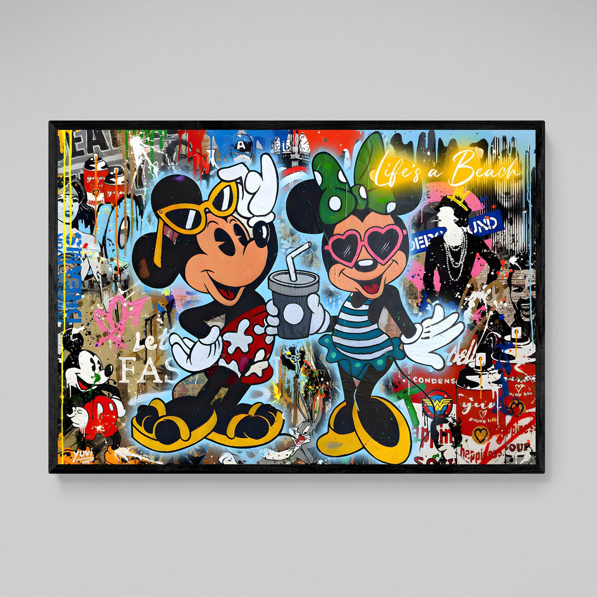 Cartoons Graffiti Wall Art - The Trendy Art