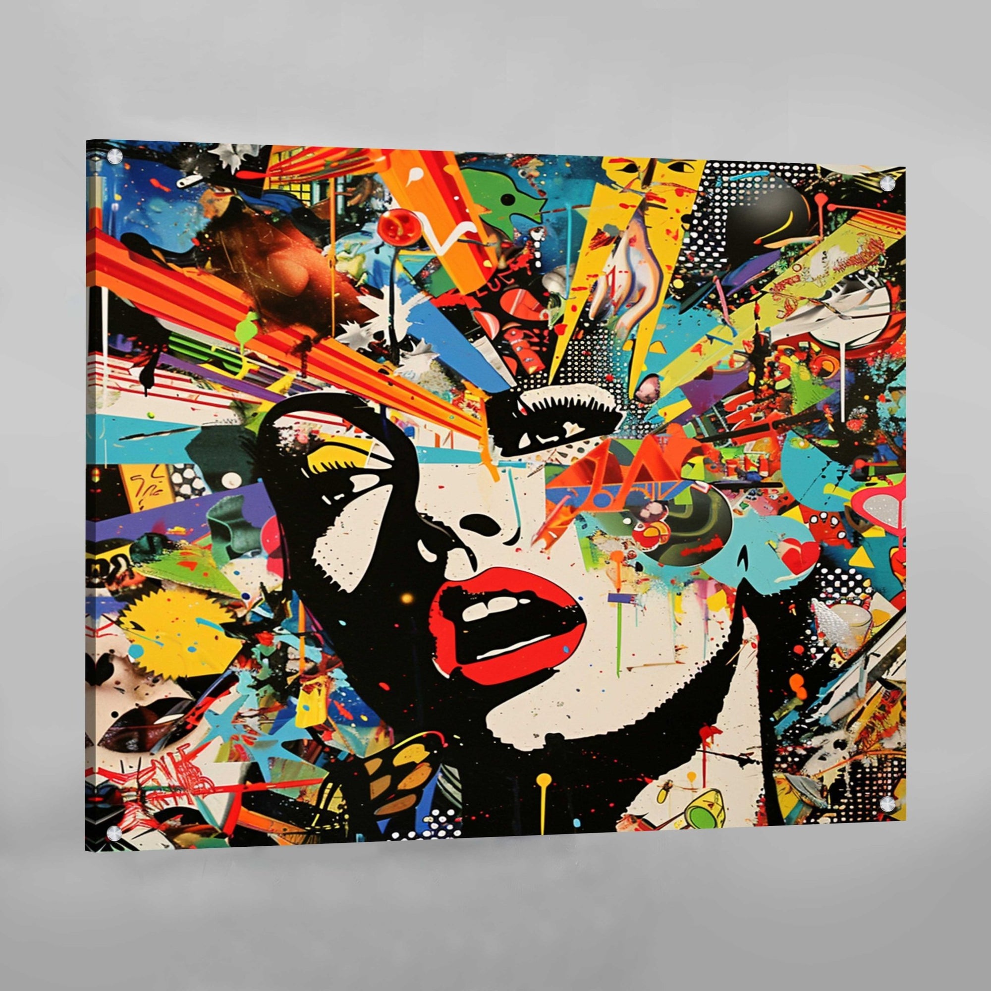 Collage Woman Face Canvas - The Trendy Art