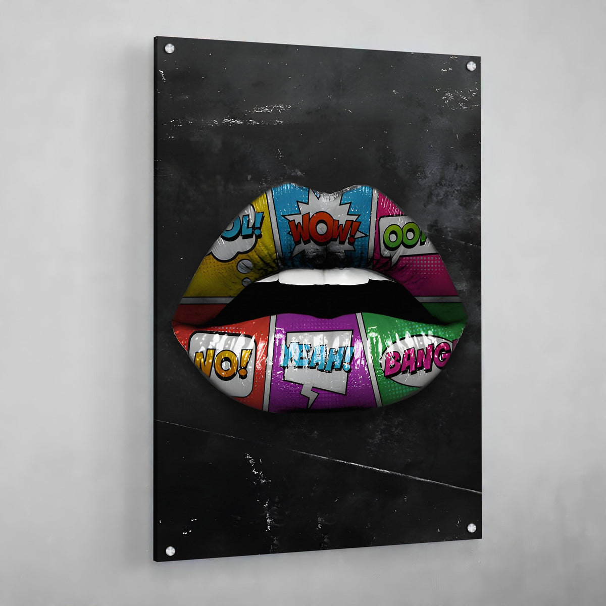 Comic Lips Wall Art - The Trendy Art