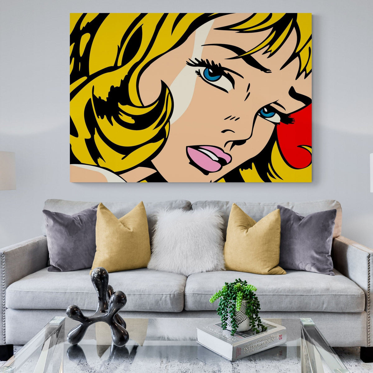Comic Pop Art Girl - The Trendy Art