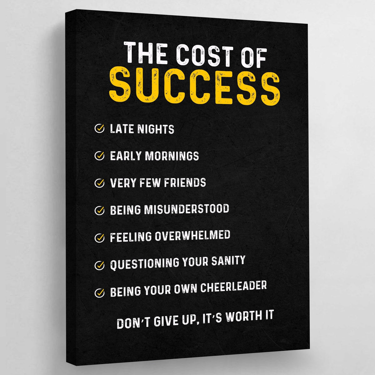 Cost Of Success Wall Art - The Trendy Art