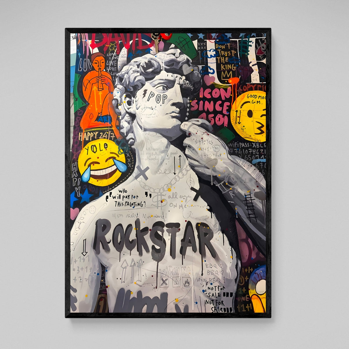 David Graffiti Canvas - The Trendy Art