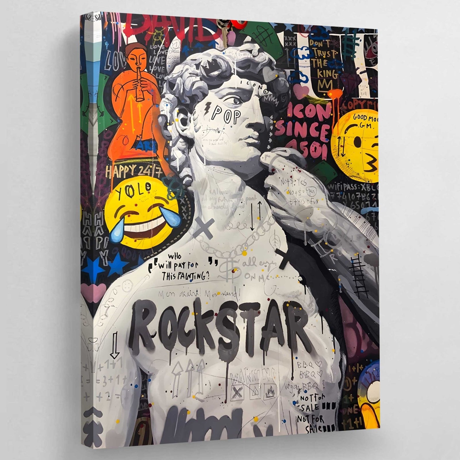 David Graffiti Canvas - The Trendy Art