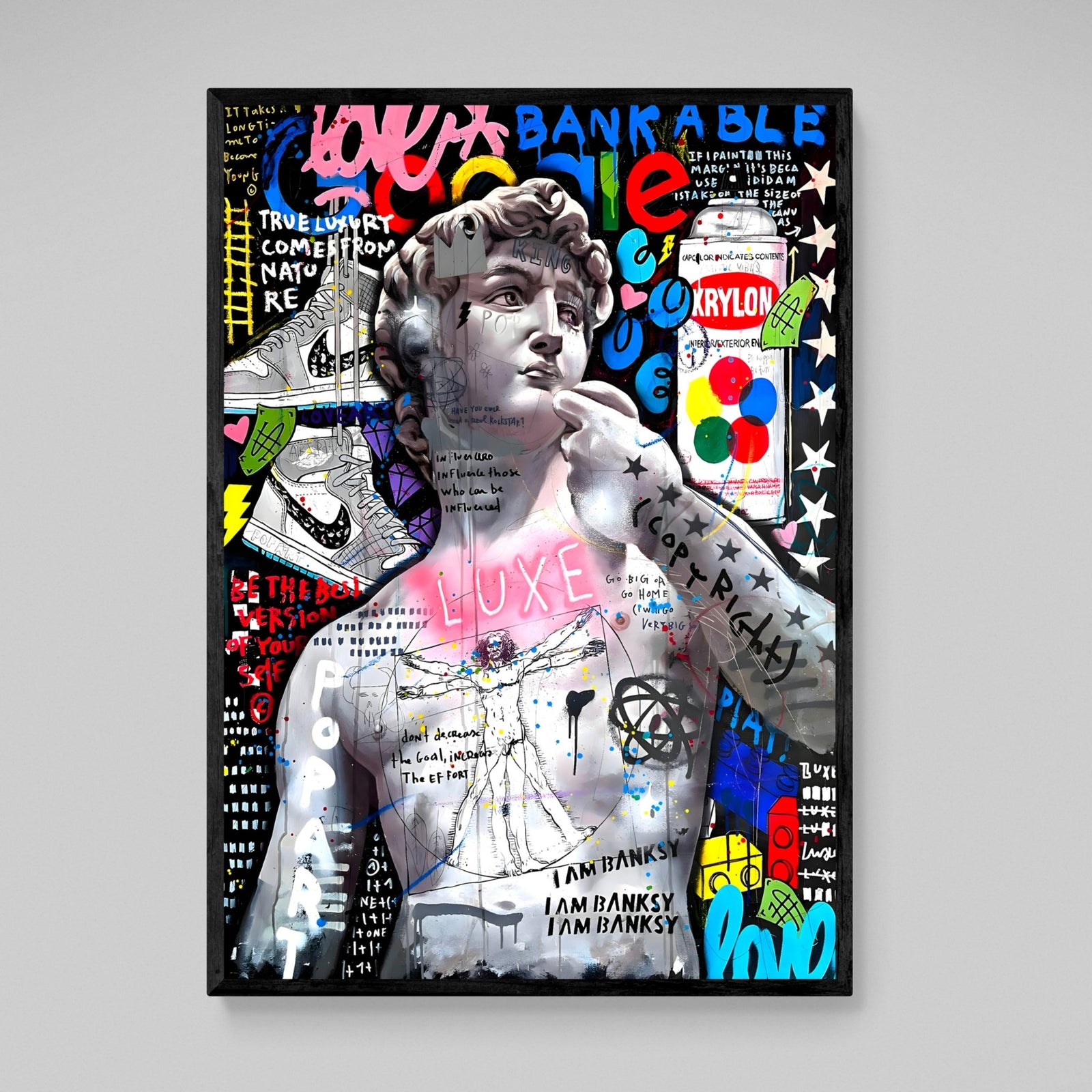 David Graffiti Wall Art - The Trendy Art