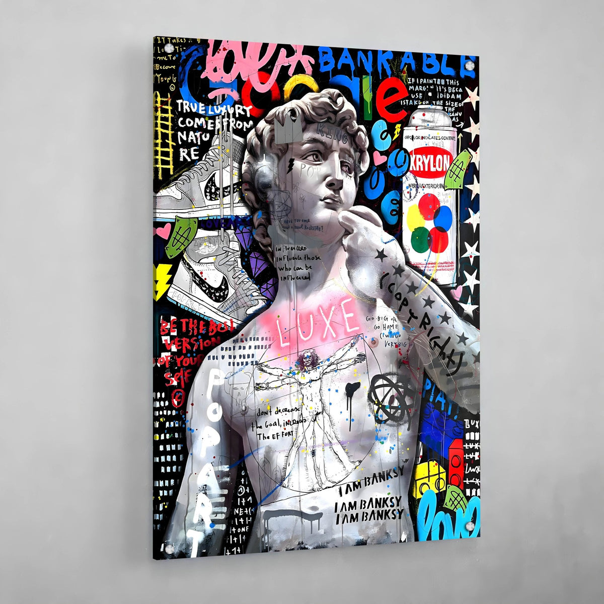 David Graffiti Wall Art - The Trendy Art
