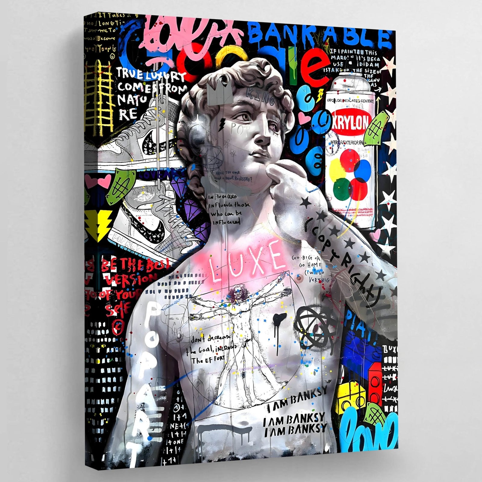 David Graffiti Wall Art - The Trendy Art