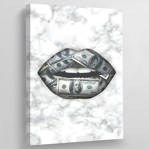 Dollar Bill Lips Wall Art - The Trendy Art