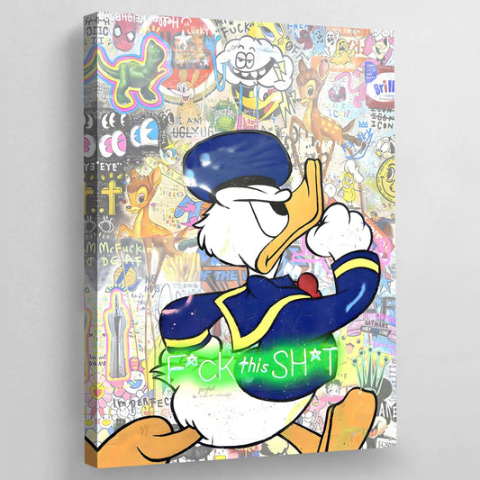 Duck Graffiti Wall Art - The Trendy Art