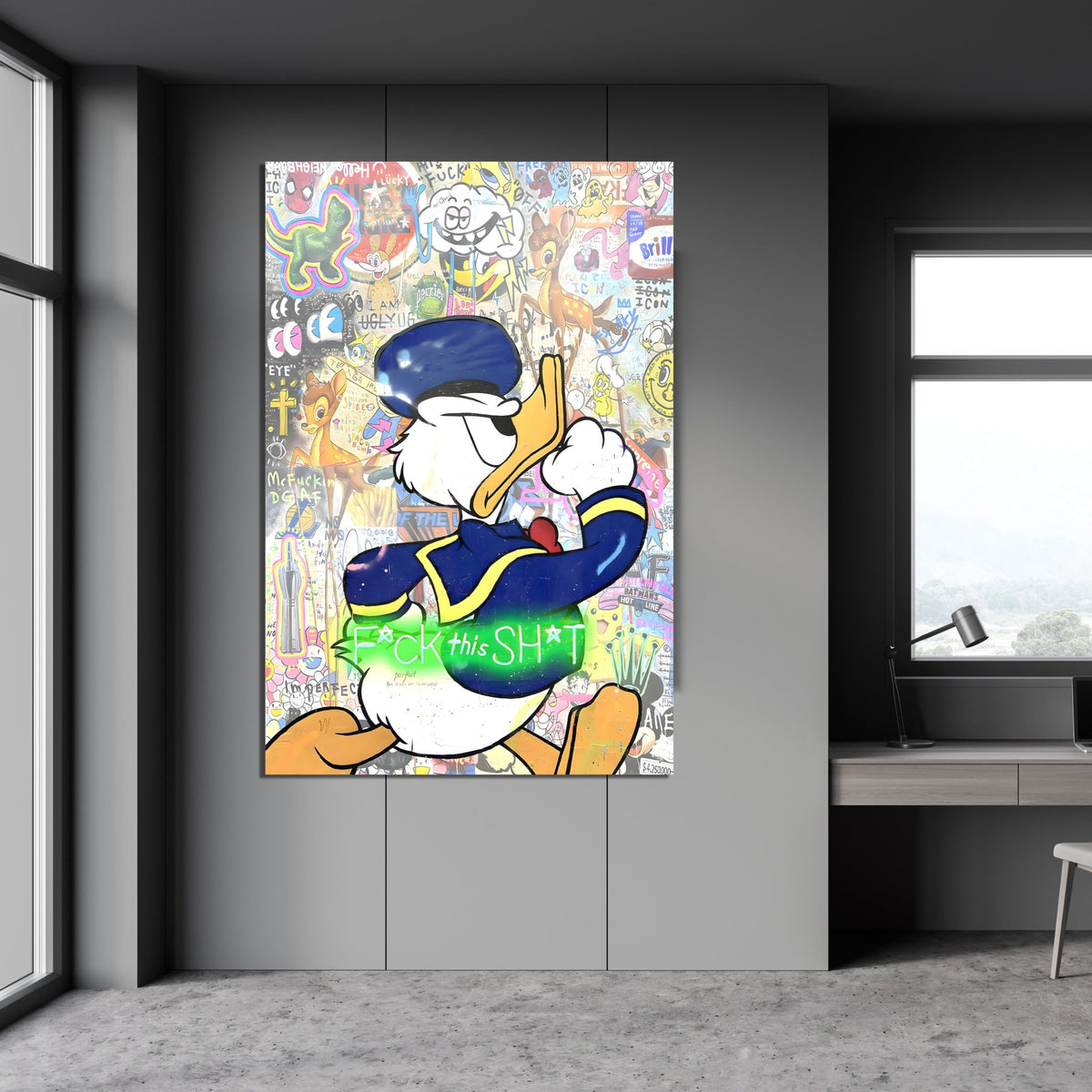 Duck Graffiti Wall Art - The Trendy Art