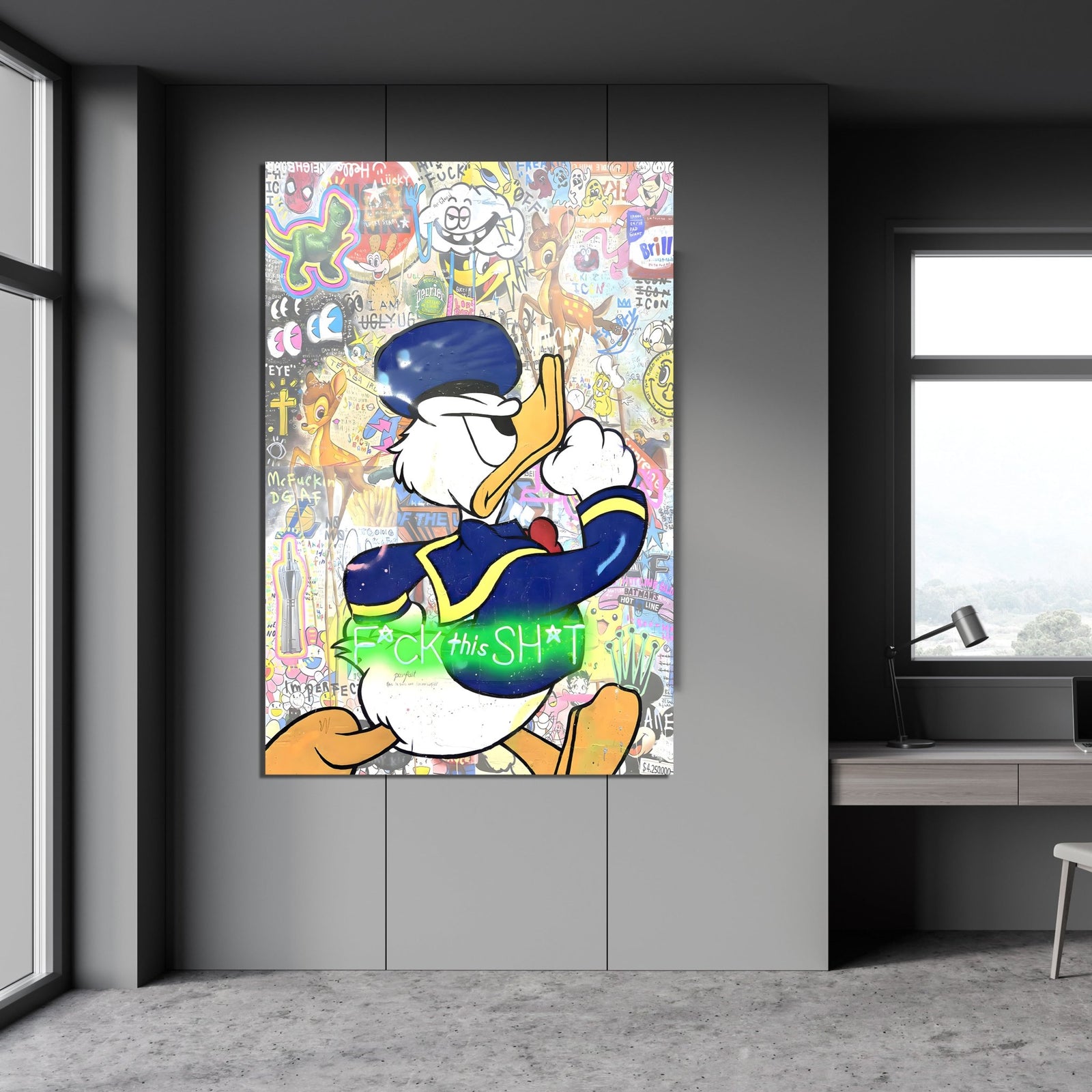 Duck Graffiti Wall Art - The Trendy Art