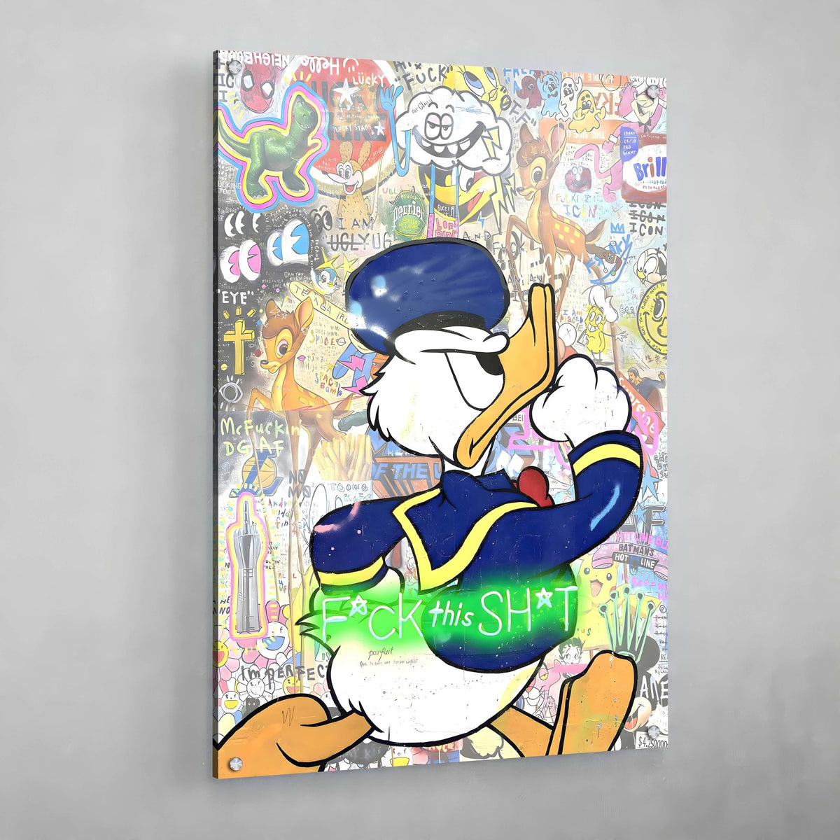 Duck Graffiti Wall Art - The Trendy Art