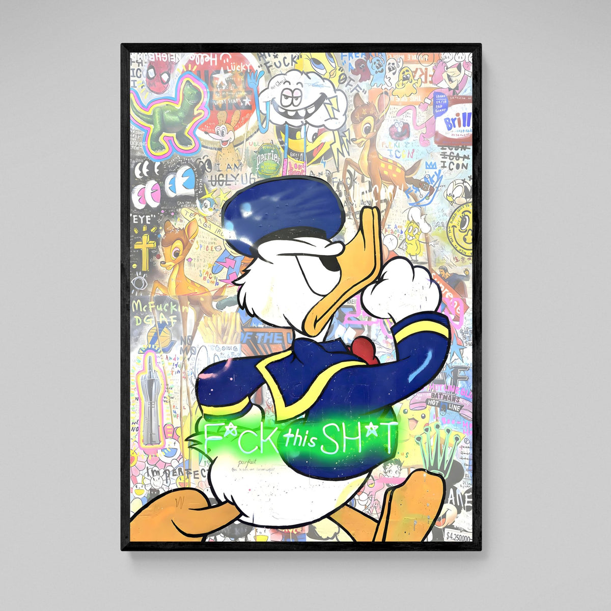 Duck Graffiti Wall Art - The Trendy Art