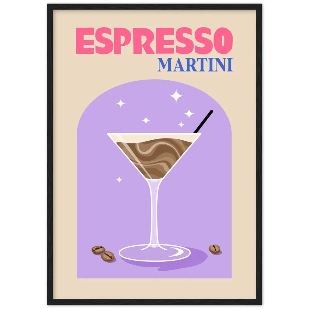 Espresso Martini Retro Wall Art - The Trendy Art