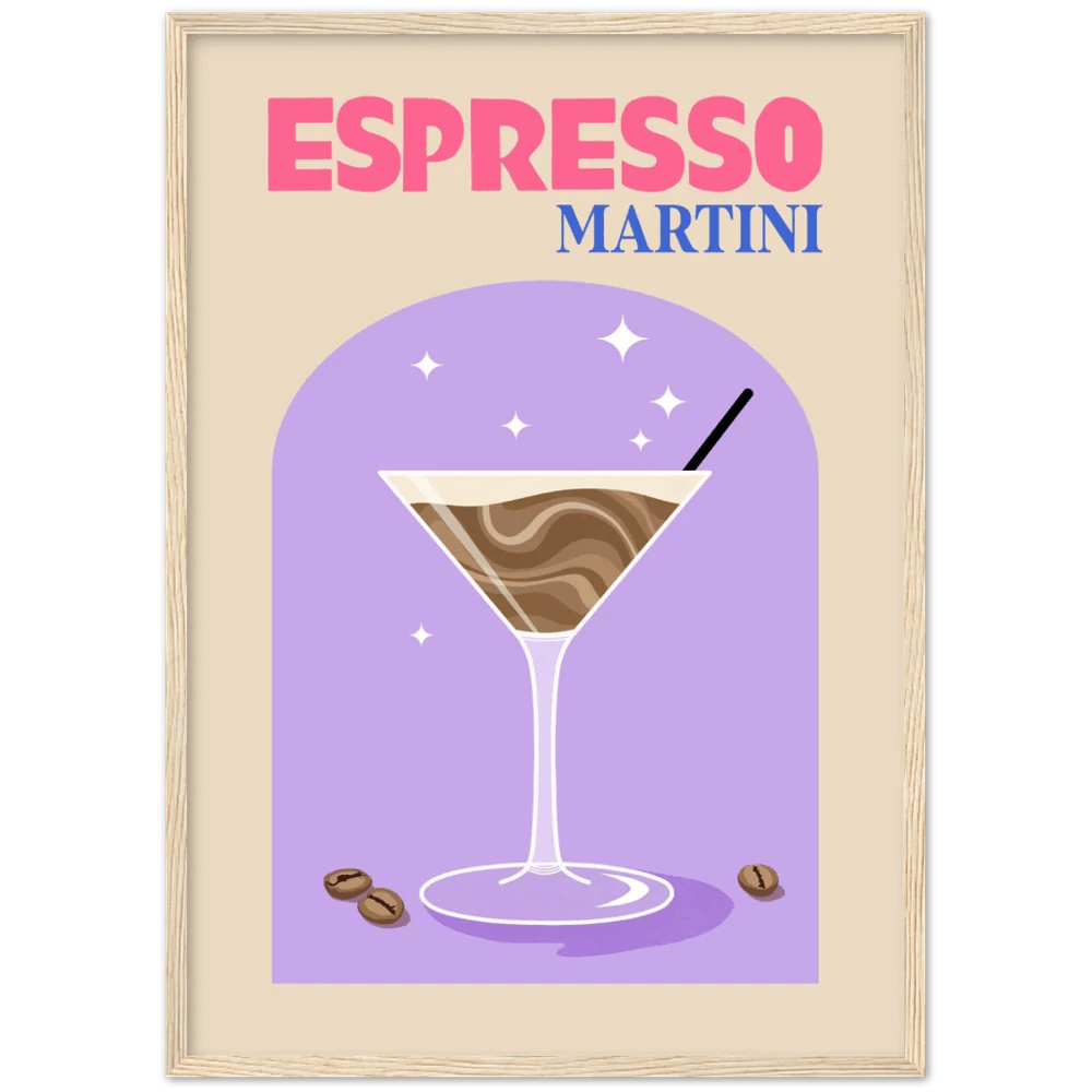 Espresso Martini Retro Wall Art - The Trendy Art