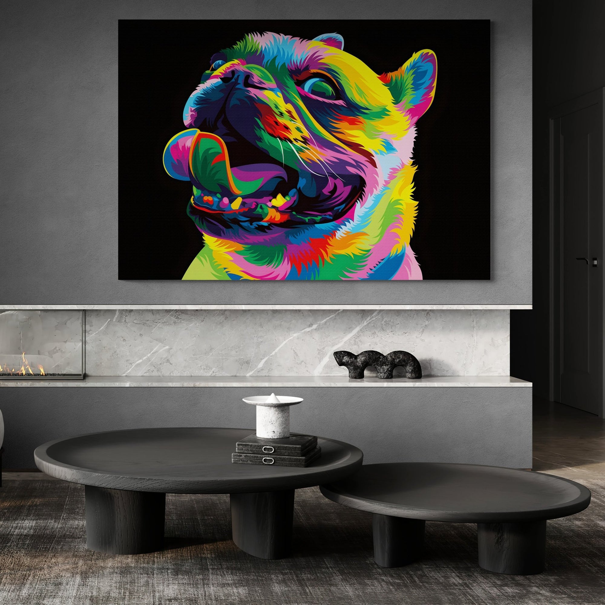 French Bulldog Pop Art Canvas - The Trendy Art